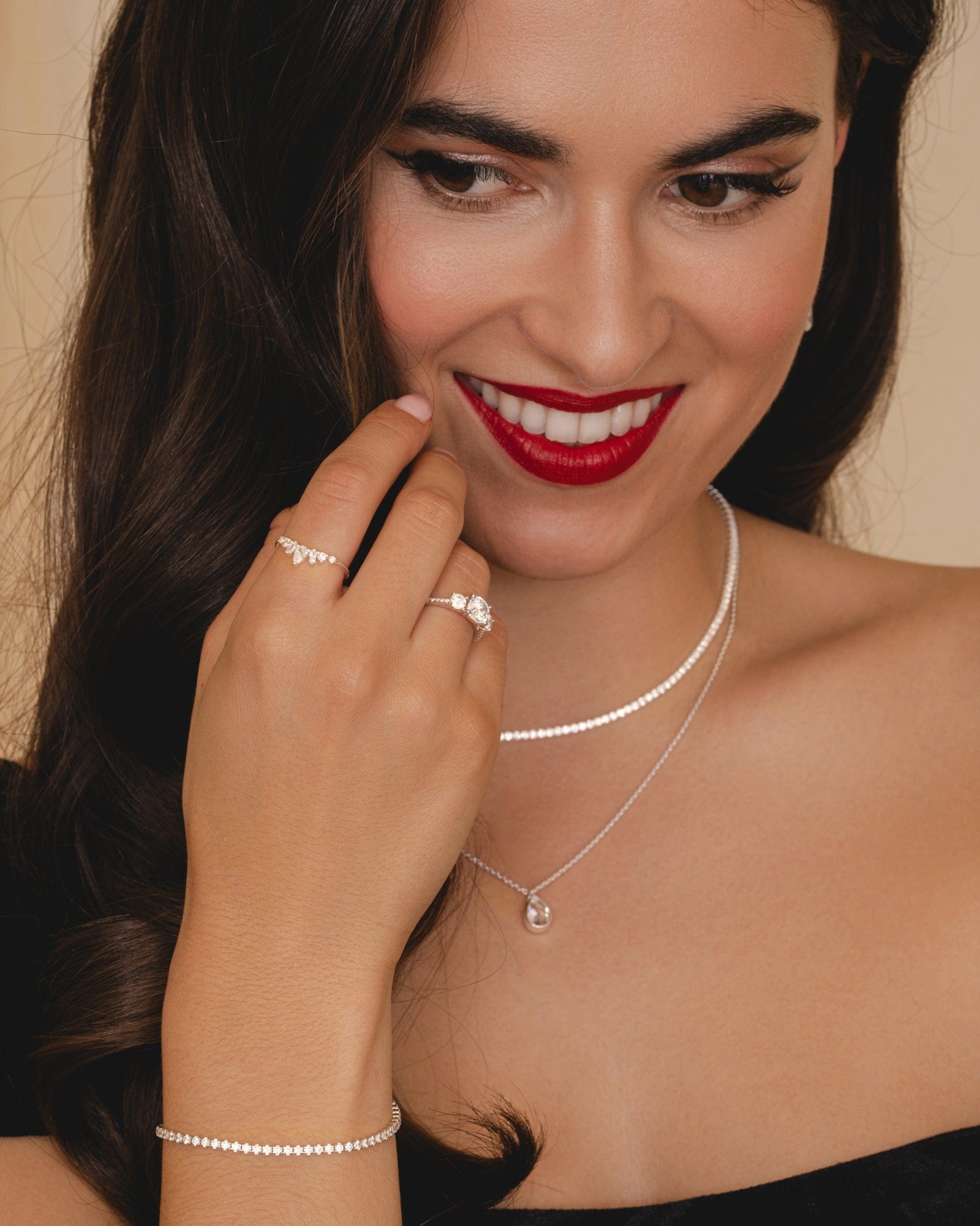 Sterling Silver Triple Solitaire Ring