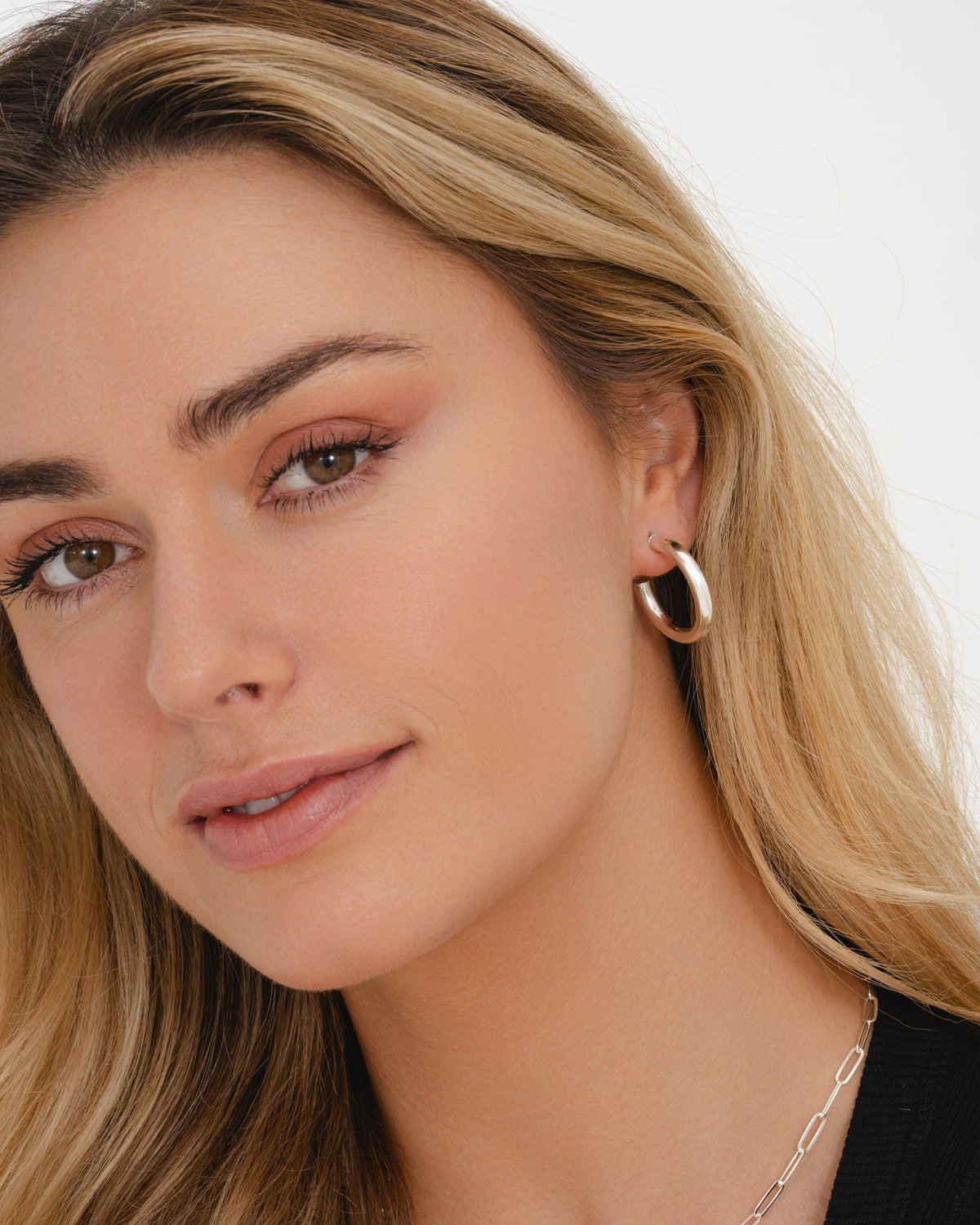 Sterling Silver Chunky Tube Hoops