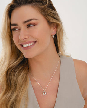 Sterling Silver Medium Interlinking Circles Pendant