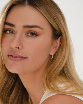 Sterling Silver Simple Oval Hoops