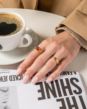 Gold Plated 3x2mm Russian Wedding Band Ring