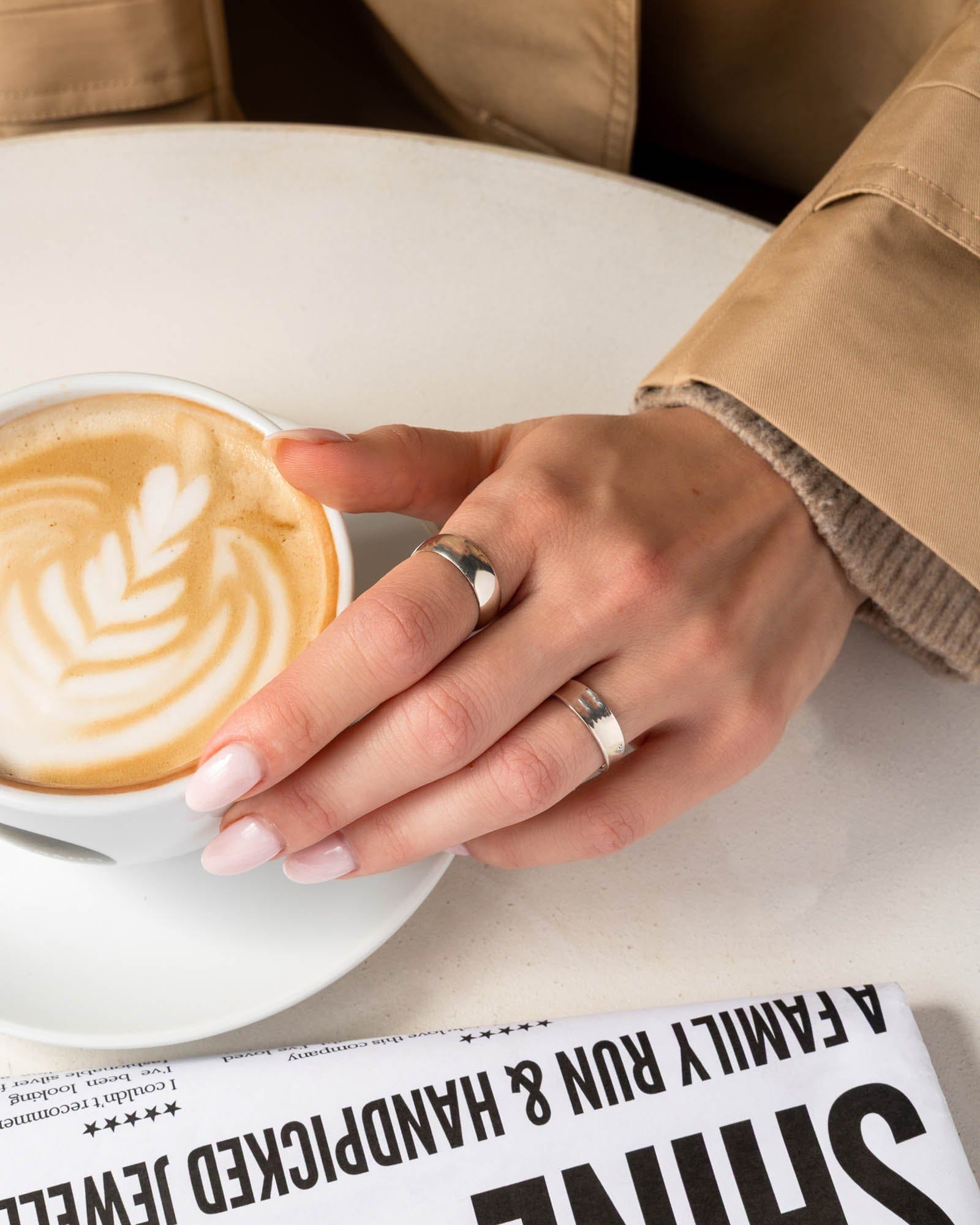 Sterling Silver Small Concave Ring