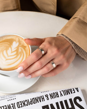 Sterling Silver Small Concave Ring
