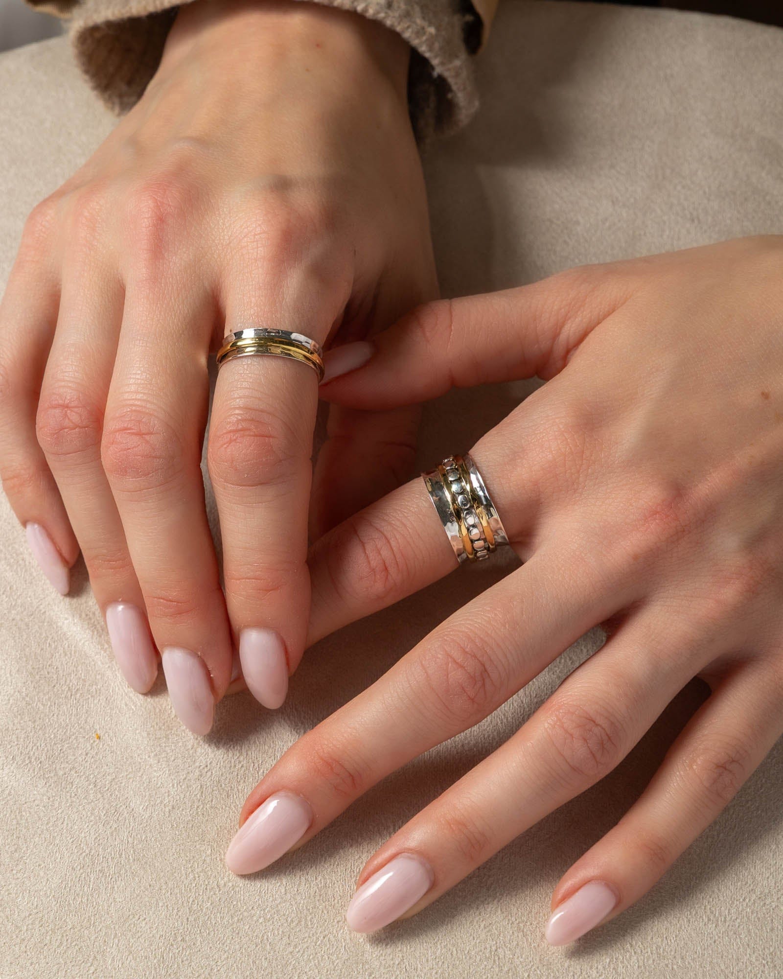 Sterling Silver Bobble Spinner Ring