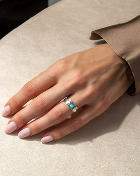 Sterling Silver and Turquoise Spinner Ring