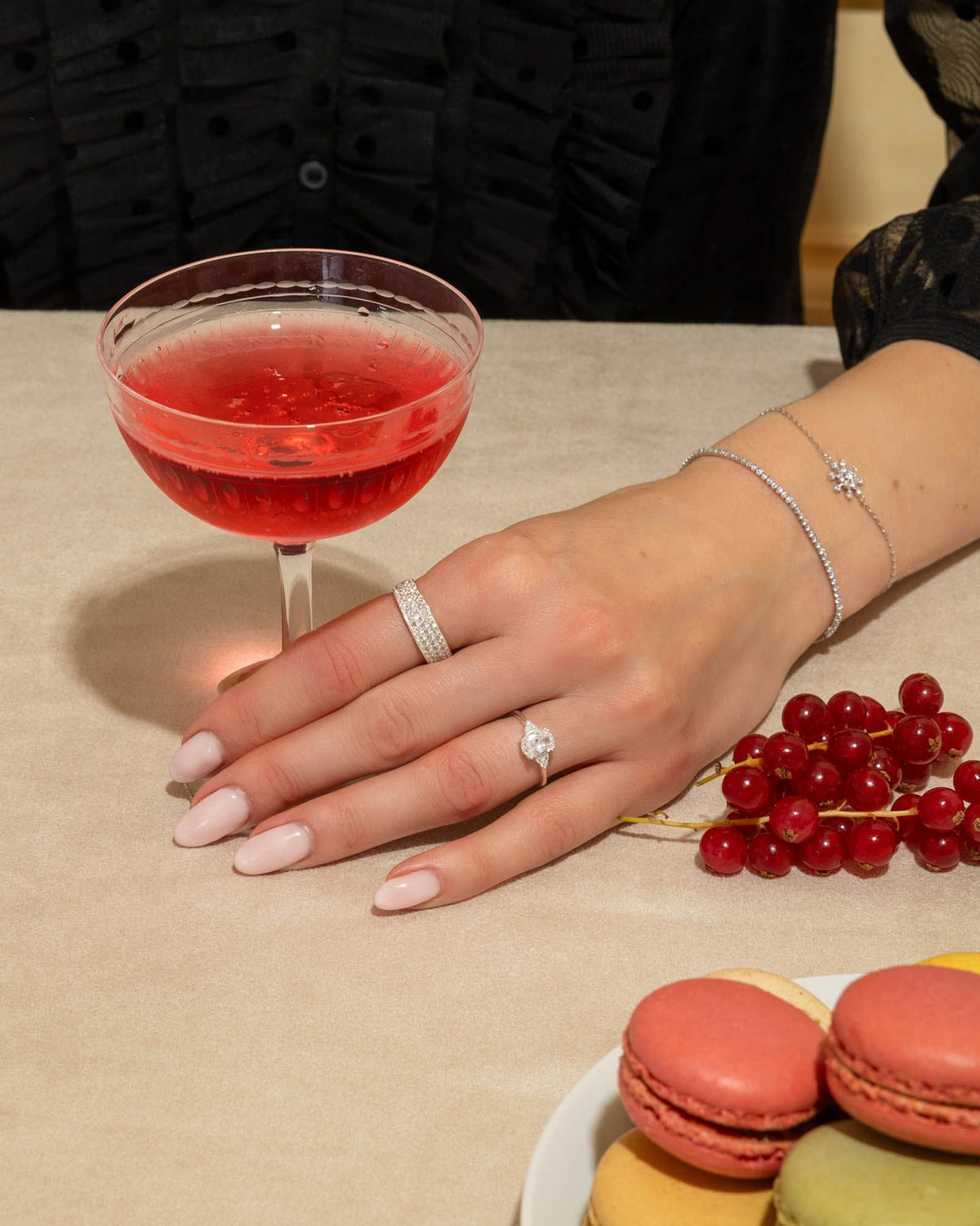 Sterling Silver and Cubic Zirconia Band Ring