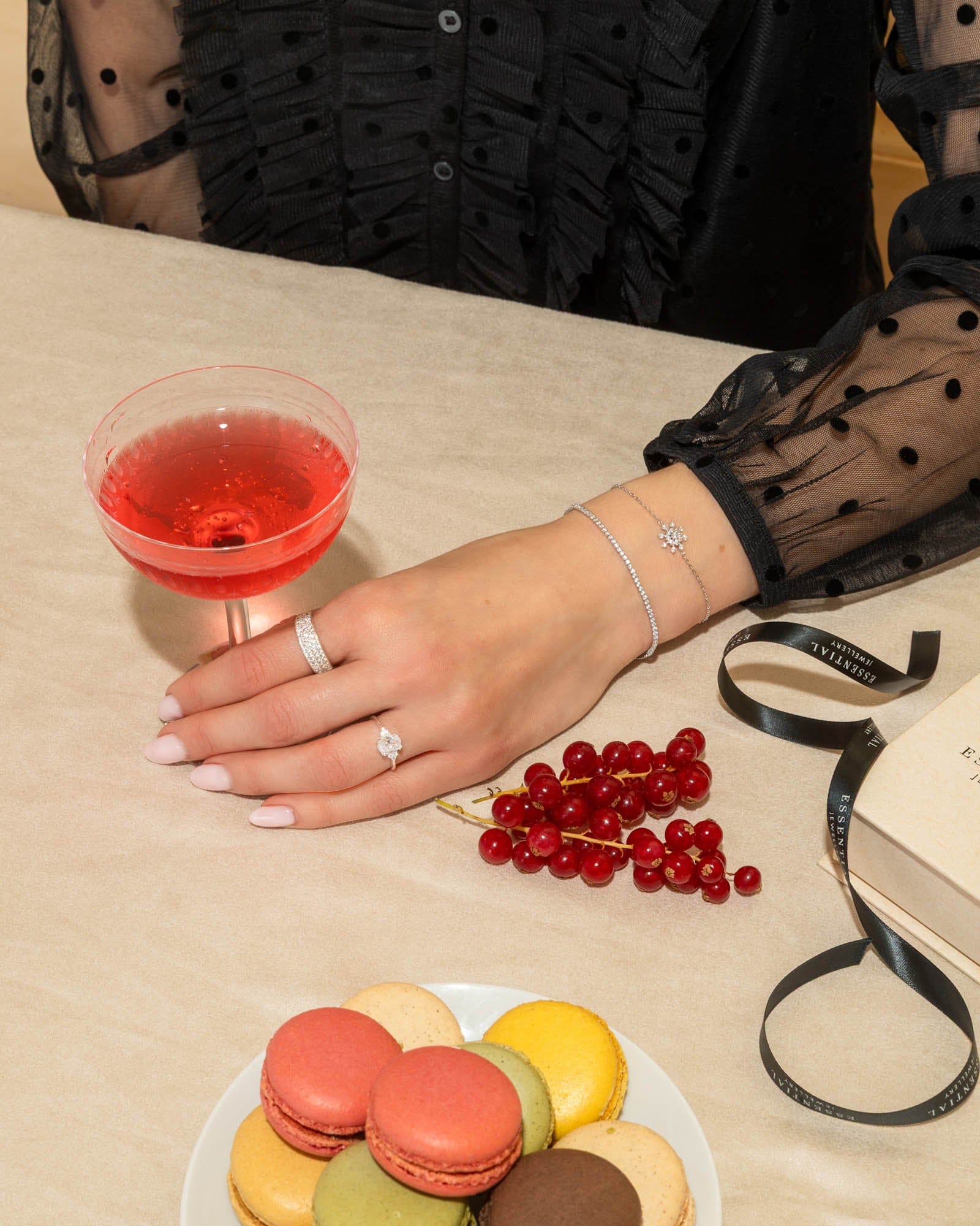 Sterling Silver Cubic Zirconia Snowflake Bracelet