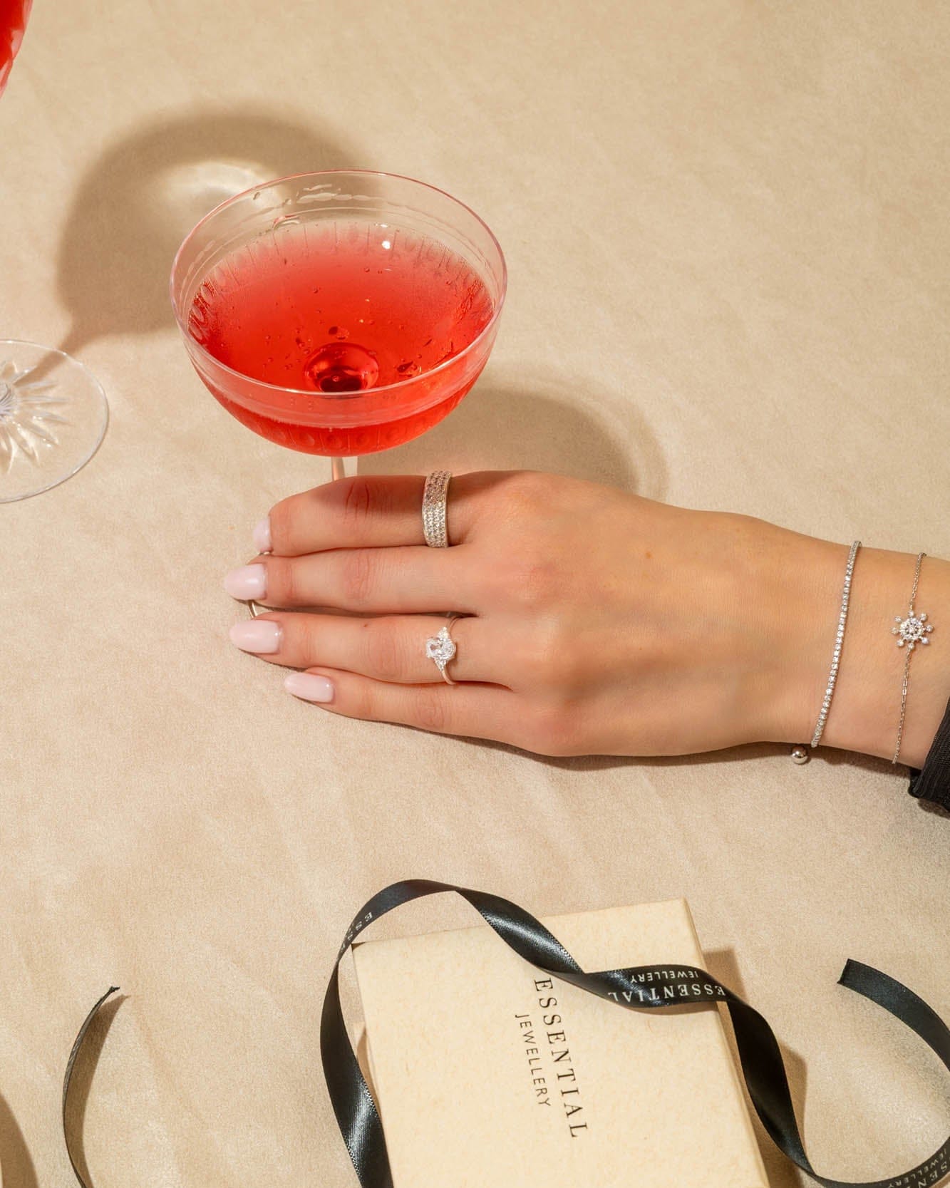 Sterling Silver Cubic Zirconia Snowflake Bracelet