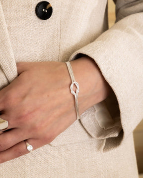 Sterling Silver Reef Knot Bracelet