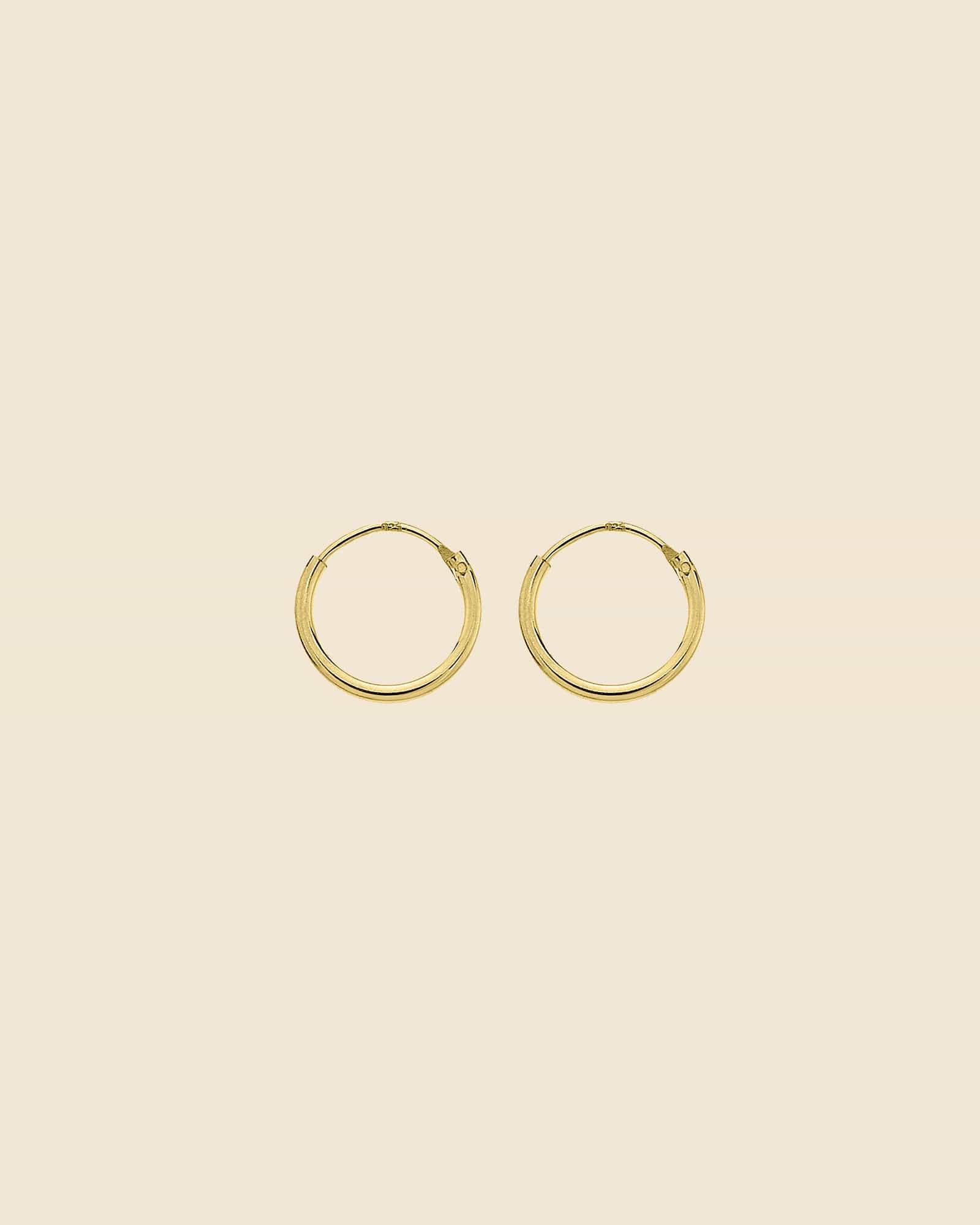 Gold Plated Simple Sleeper Hoops