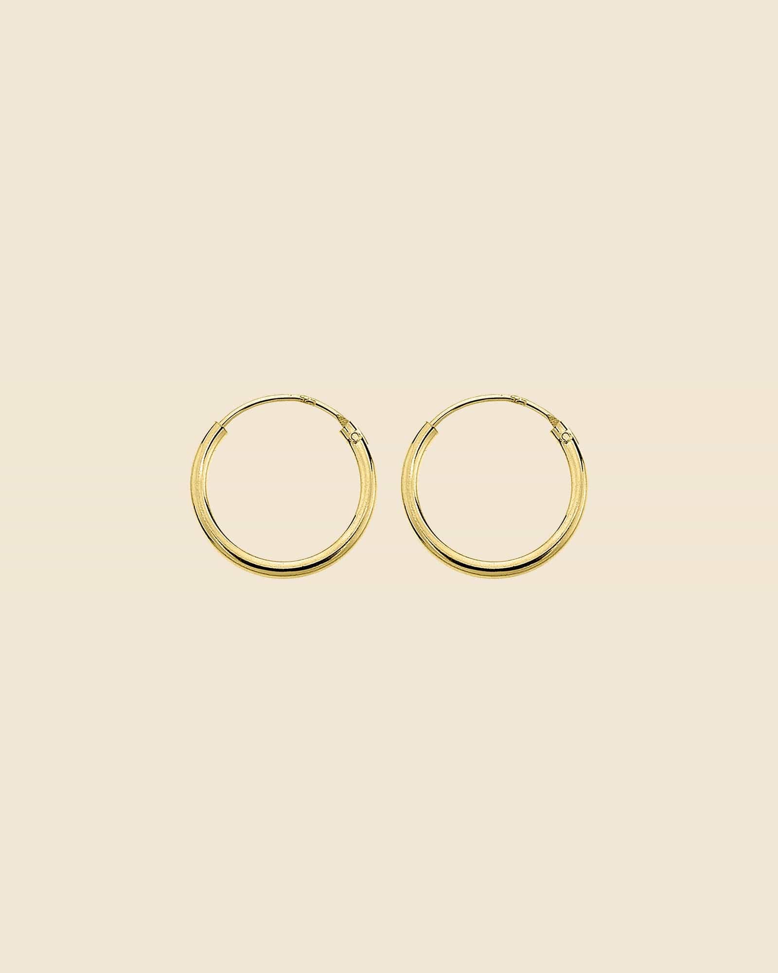 Gold Plated Simple Sleeper Hoops