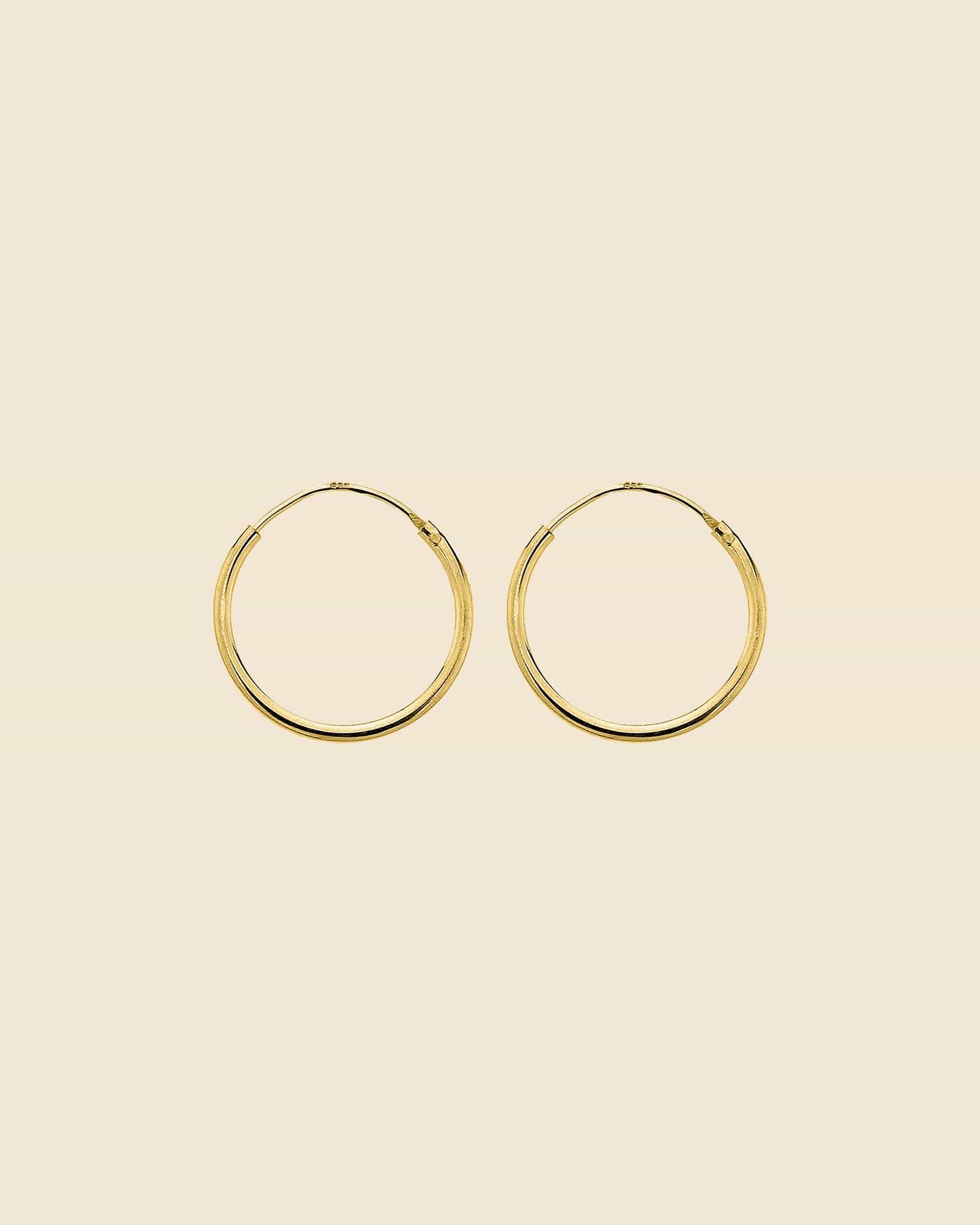 Gold Plated 14mm Hoops