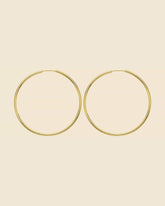 Gold Plated 50mm Fine Sleeper Hoops