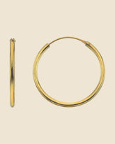 Gold Plated 28mm Sleeper Hoops