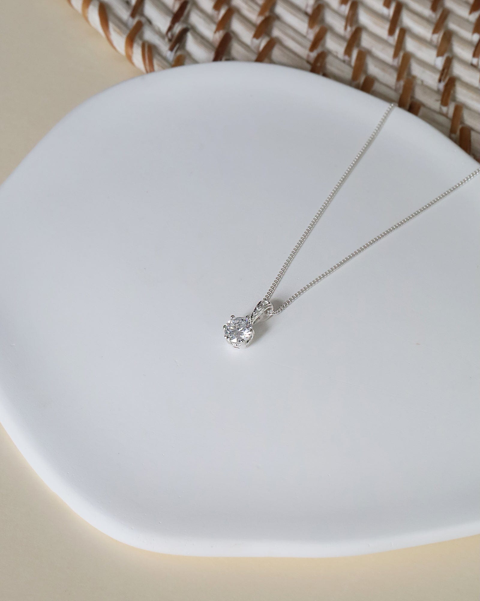 Sterling Silver and Cubic Zirconia Small Cupcake Pendant