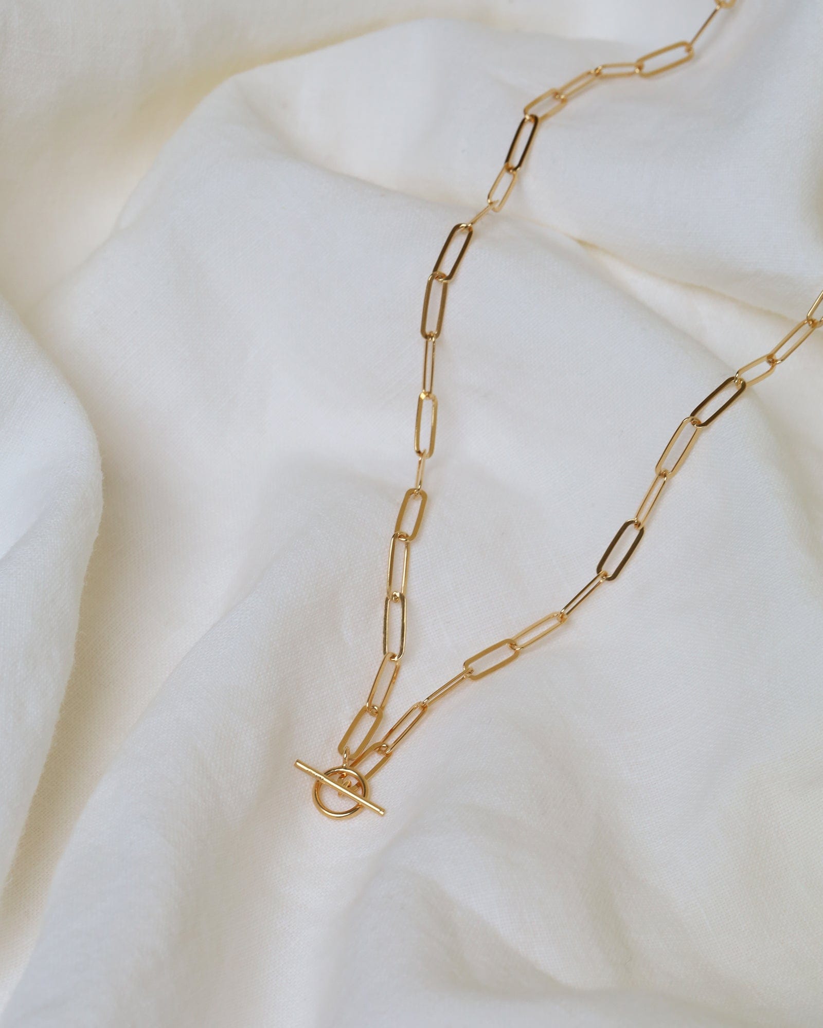 Gold Plated Medium Paperlink Necklace