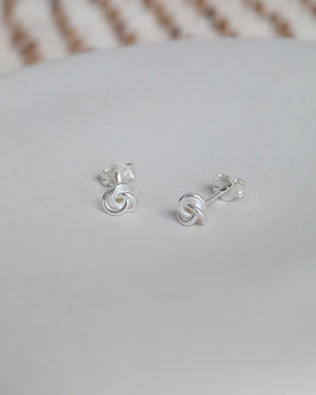 Sterling Silver Simple Knot Studs