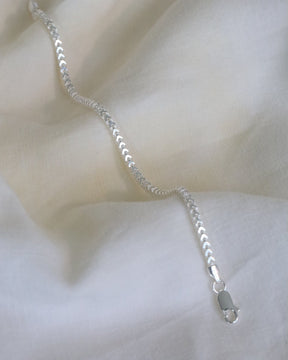 Sterling Silver Square Link Herringbone Bracelet