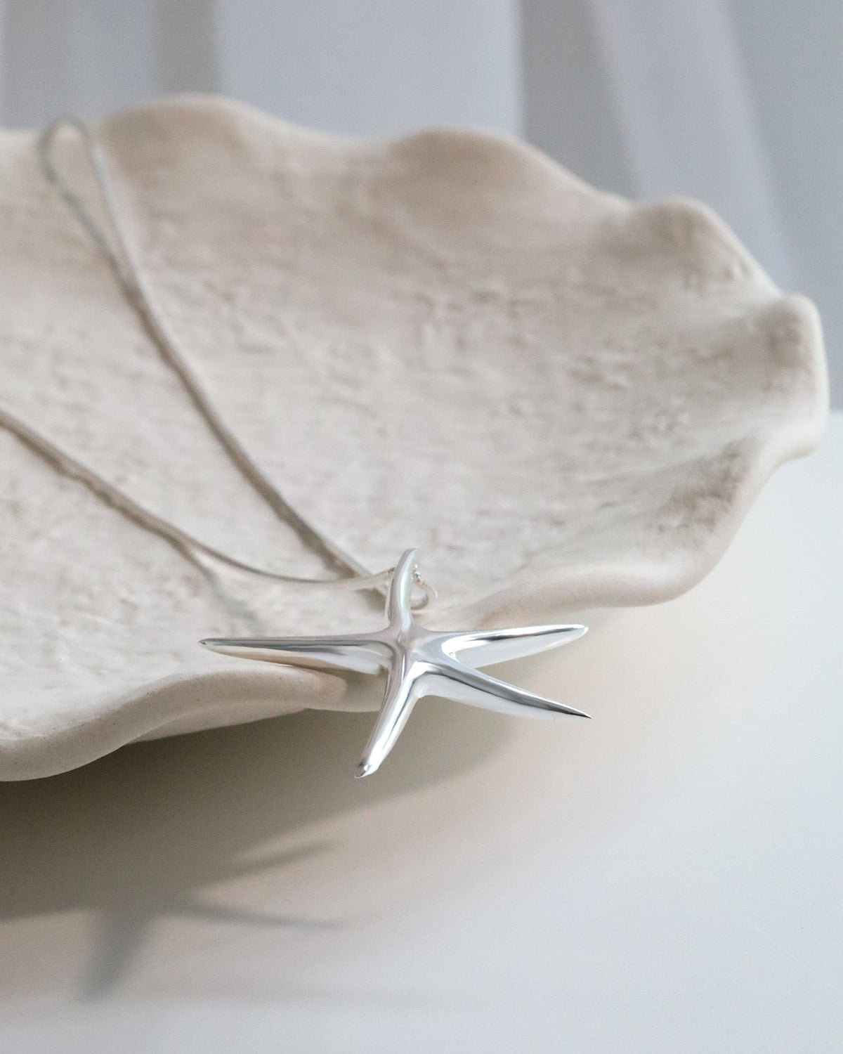 Sterling Silver Organic Starfish Pendant