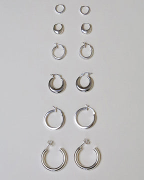 Sterling Silver Tiny Crossover Hoops