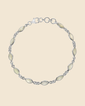 Sterling Silver and Gemstone Marquise Bracelet