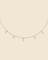 Sterling Silver Celestial Station Necklace