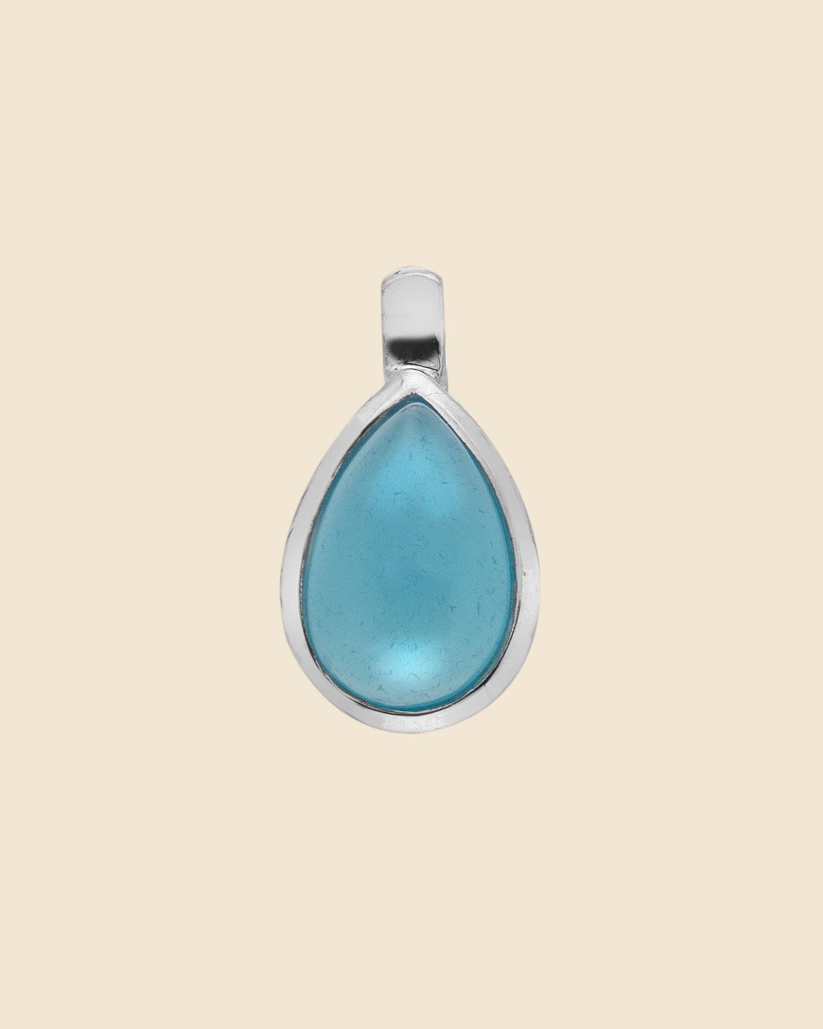 Sterling Silver and Gemstone Small Teardrop Pendant