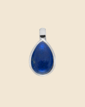 Sterling Silver and Gemstone Small Teardrop Pendant