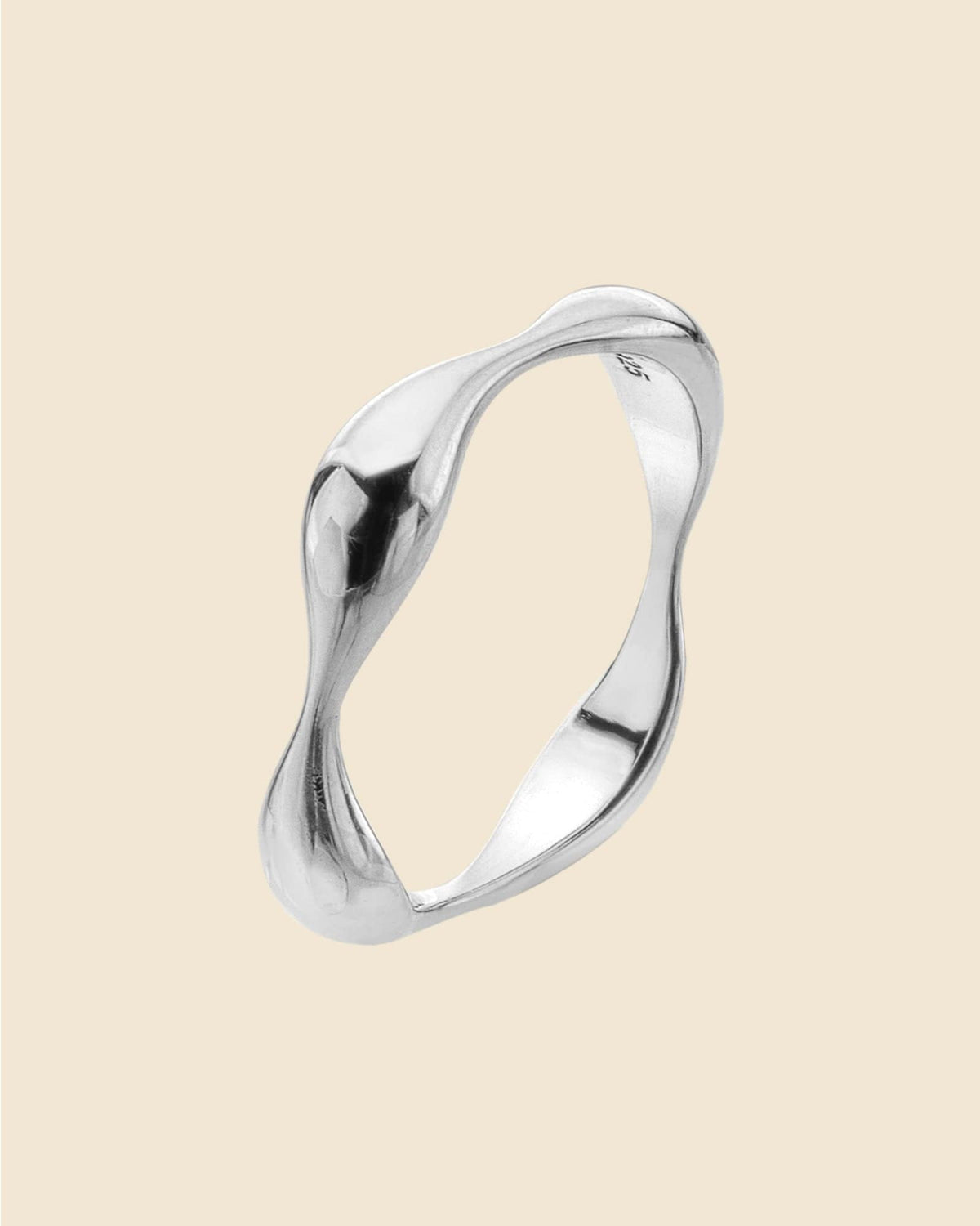 Sterling Silver Molten Band Ring