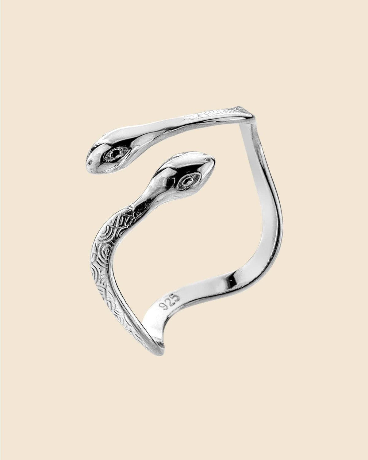 Sterling Silver Wiggly Snake Open Ring