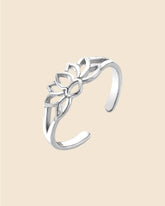 Sterling Silver Lotus Toe Ring