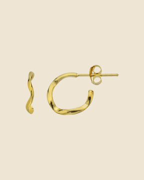 Gold Plated Twist Open Hoops