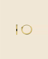 Gold Plated Square Cut Huggie Hoops