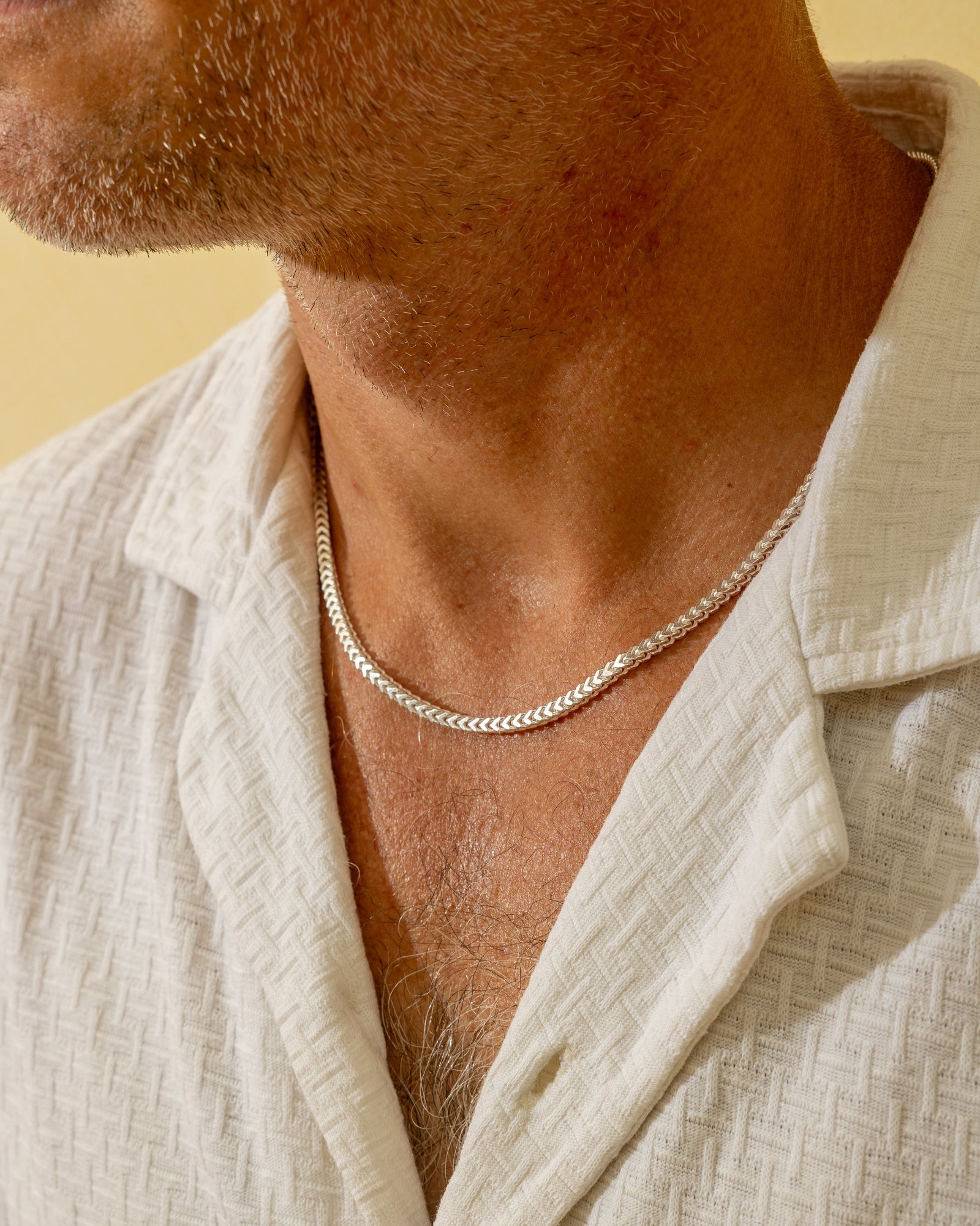 Sterling Silver Men's Herringbone Franco Chain