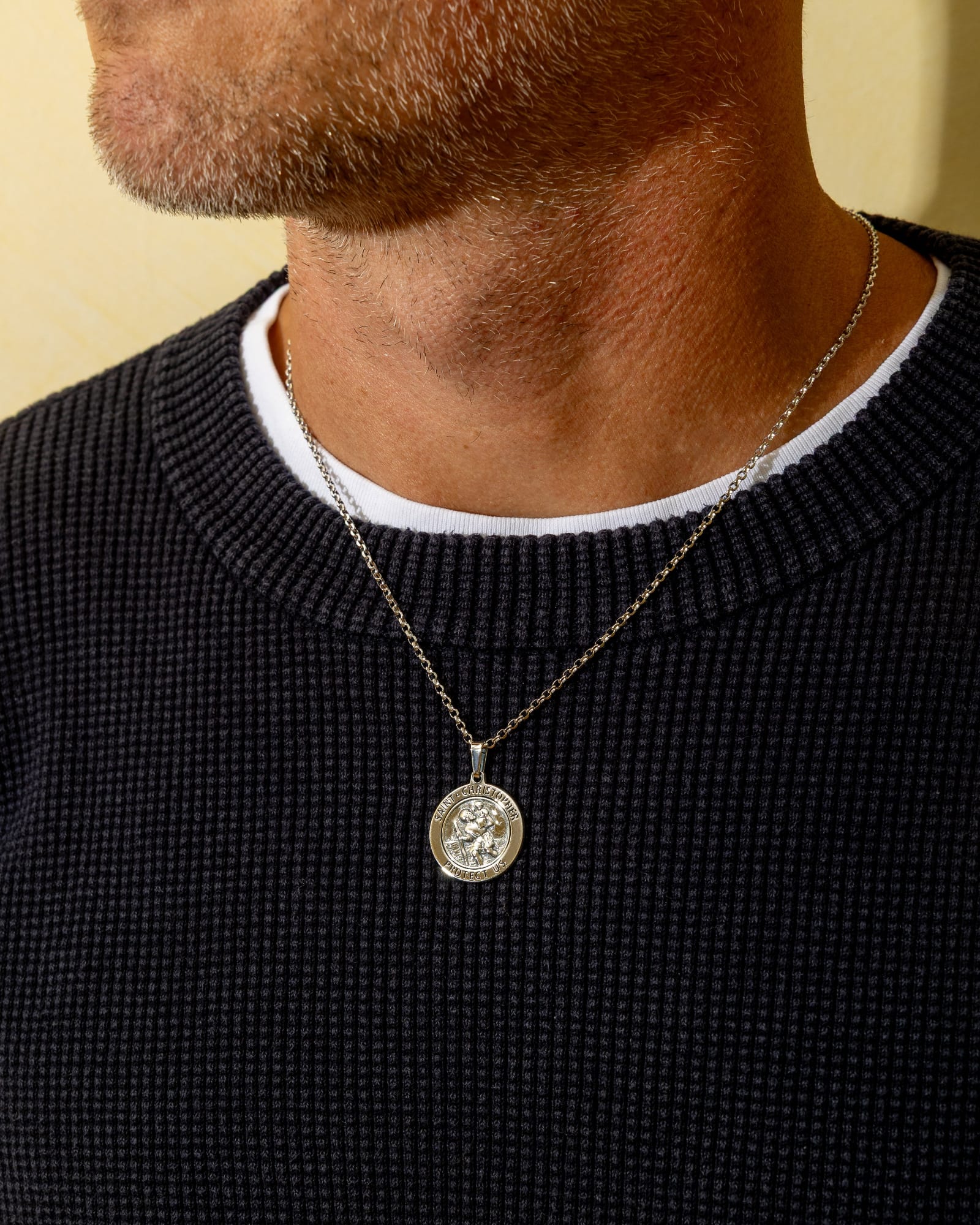 Rhodium Plated Sterling Silver Belcher Chain