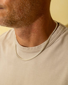 Sterling Silver Men's Herringbone Franco Chain