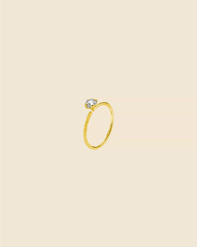 Sterling Silver Clawset Gem Nose Ring