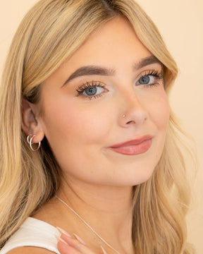 Gold Plated Simple Crystal Nose Stud