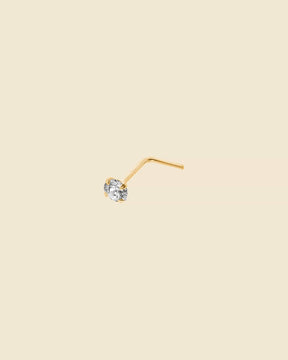 Sterling Silver Claw Set Cubic Zirconia Nose Stud