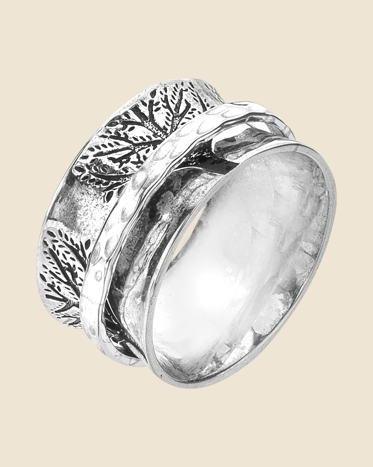 Sterling Silver Tree Spinning Ring