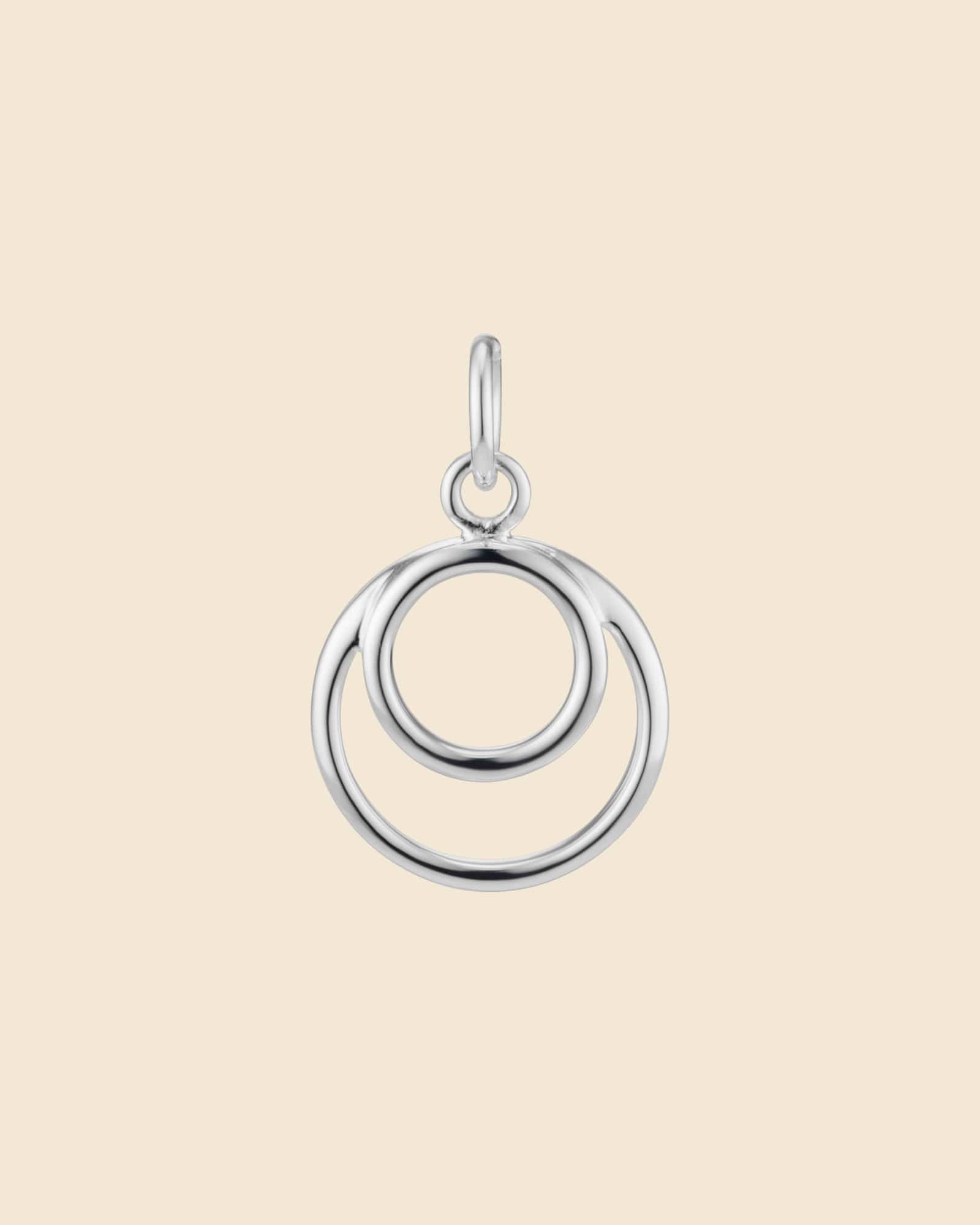Sterling Silver Simple Double Circle Pendant