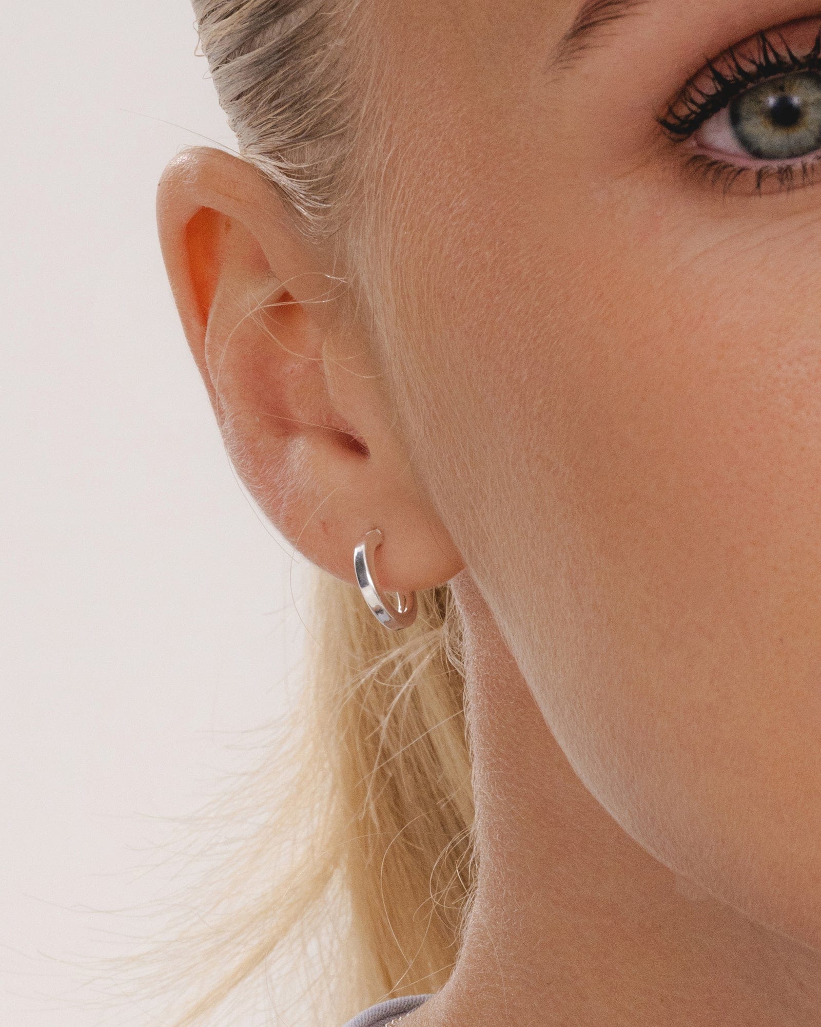 Sterling Silver 10mm Square Tube Hoops