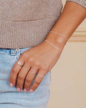 Sterling Silver Box Chain Bracelet