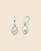 Sterling Silver Simple Pearl Drop Earrings