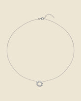 Sterling Silver and Cubic Zirconia Marquise Flare Necklace
