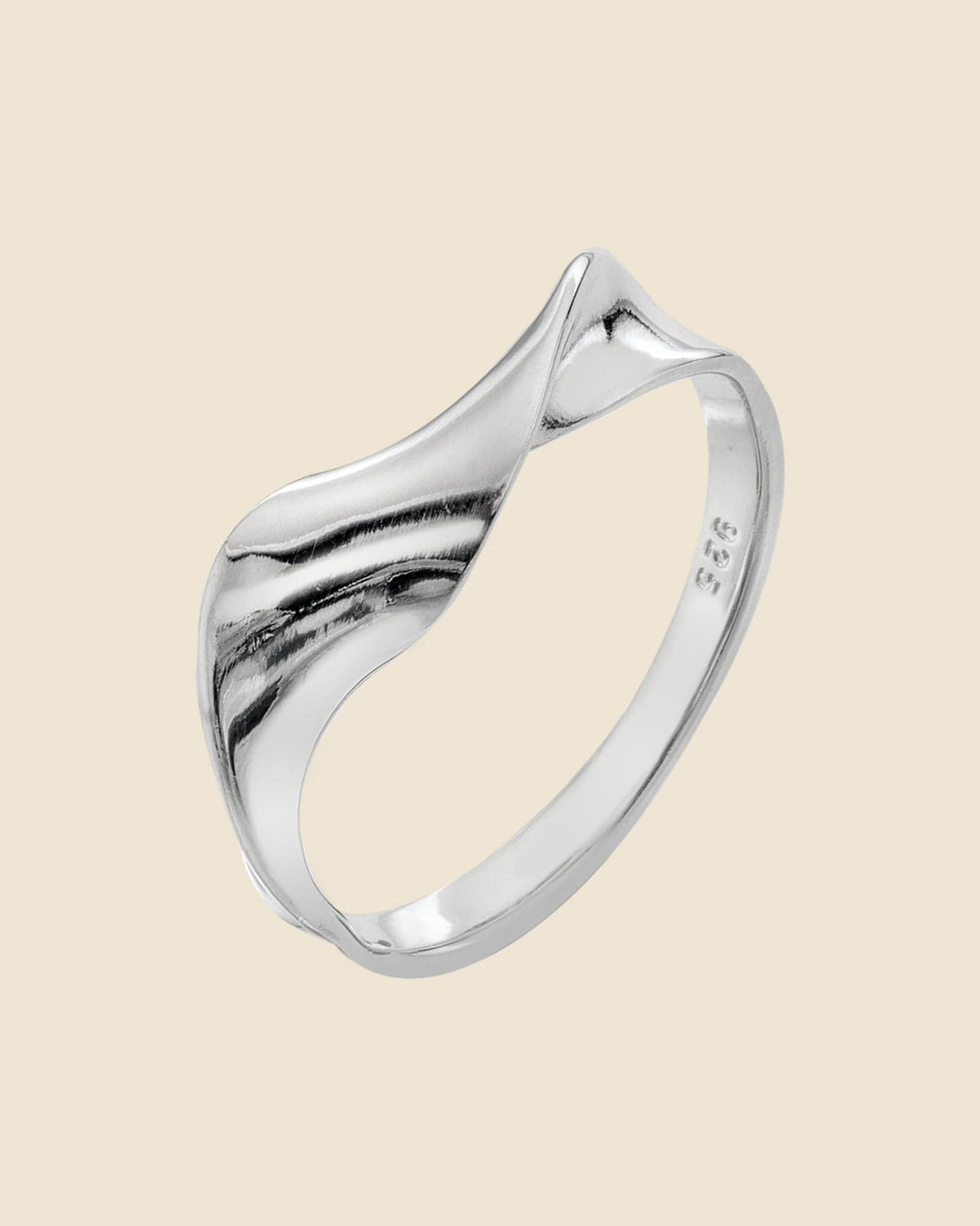 Sterling Silver Sculpted Twist Ring