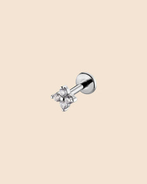 Sterling Silver and Titanium Cluster Labret