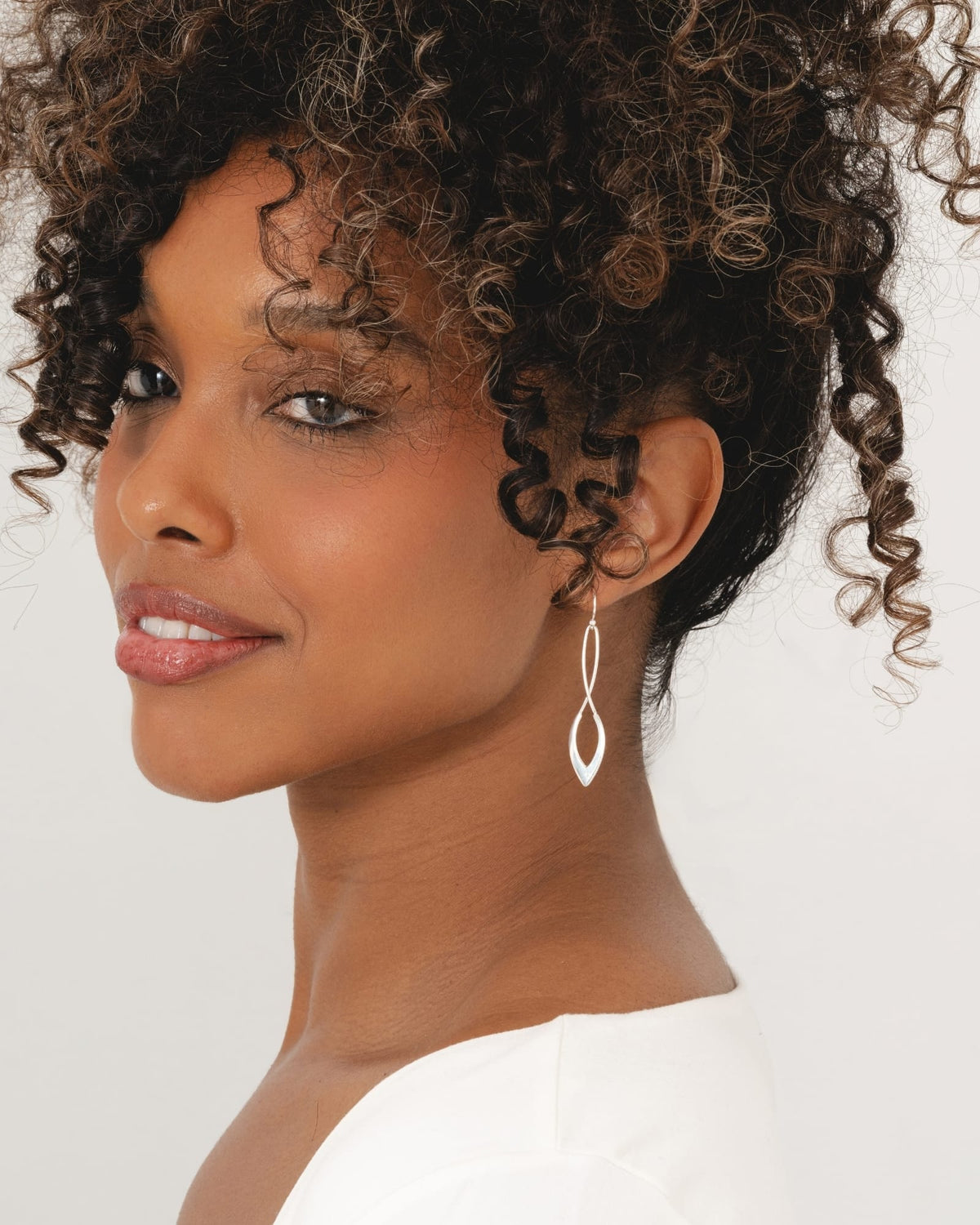 Sterling Silver Wishbone Drop Earrings