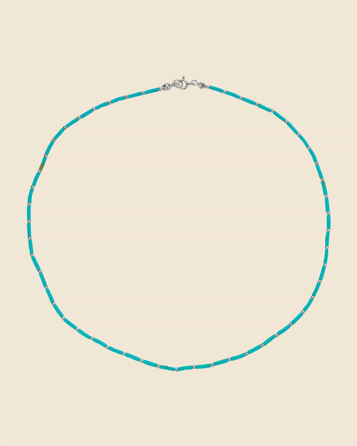 Turquoise Tube Bead Necklace