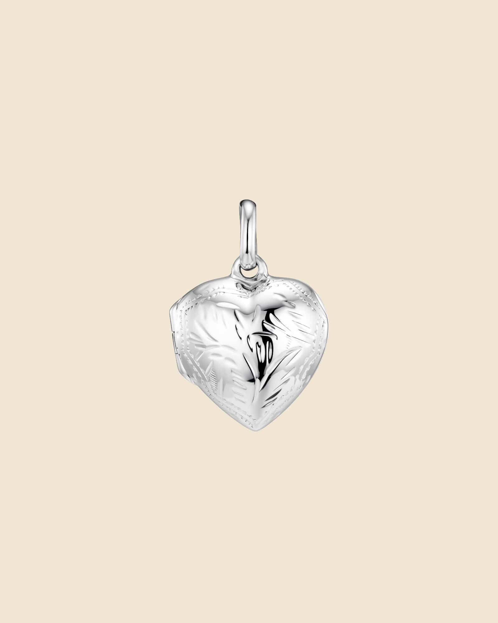 Sterling Silver Engraved Heart Locket